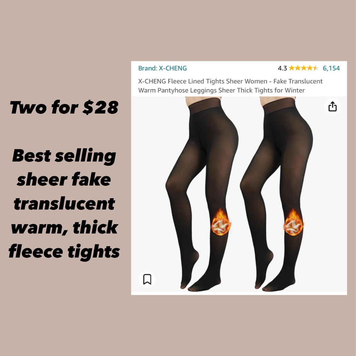 Fleece Lined Tights Sheer Women - Fake Translucent Warm Pantyhose Leggings Sheer Thick Tights for Winter

#LTKparties #LTKGiftGuide #LTKsalealert