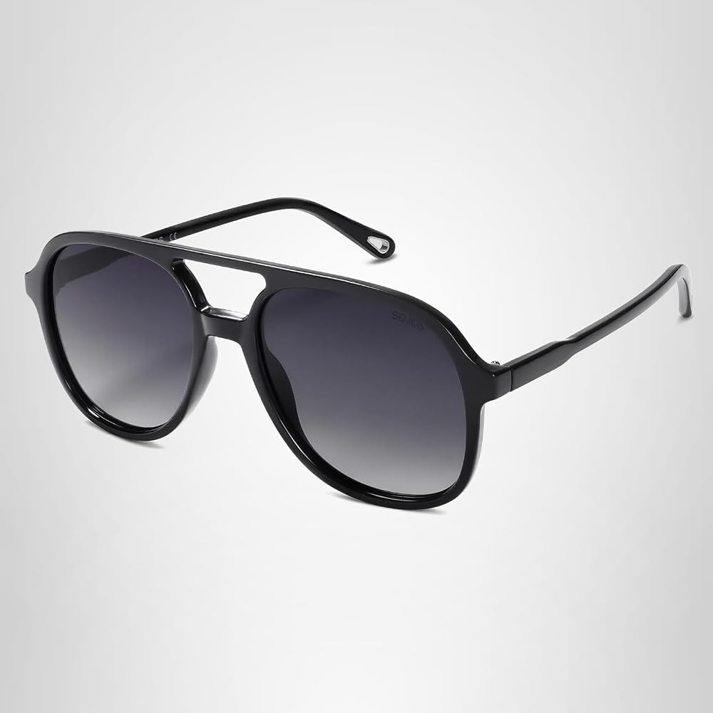 SOJOS Retro Polarized Aviator Sunglasses Womens Mens Classic 80s 90s Vintage Trendy Square Aviato... | Amazon (US)