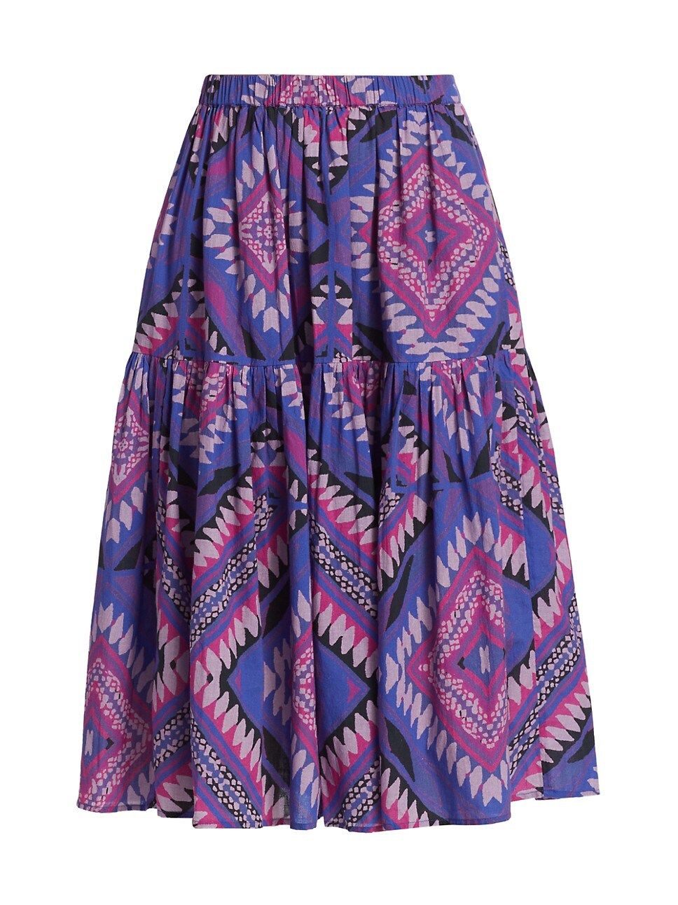 Venus Cotton Geometric Midi-Skirt | Saks Fifth Avenue