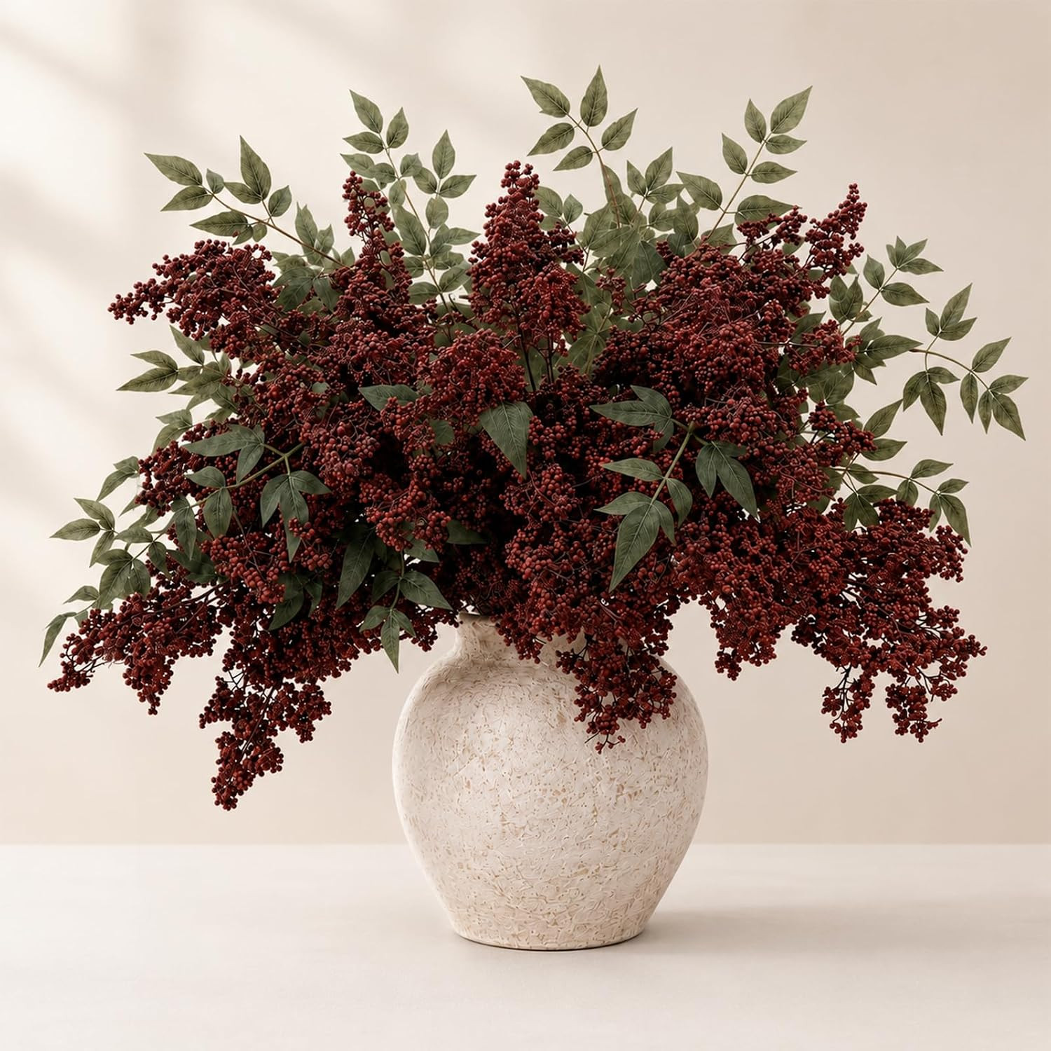 5 Pcs Dusty Plum Faux Fall Berry Stems for Vase, 31.5 Inch | Amazon (US)