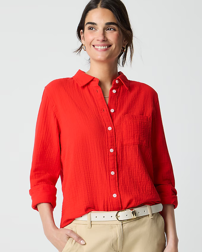 Gauze button-up shirt | J.Crew Factory