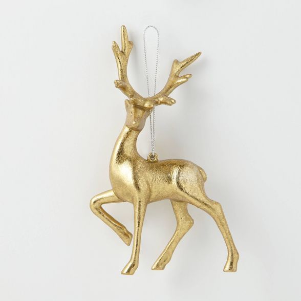 Metallic Deer Christmas Tree Ornament Gold - Wondershop™ | Target