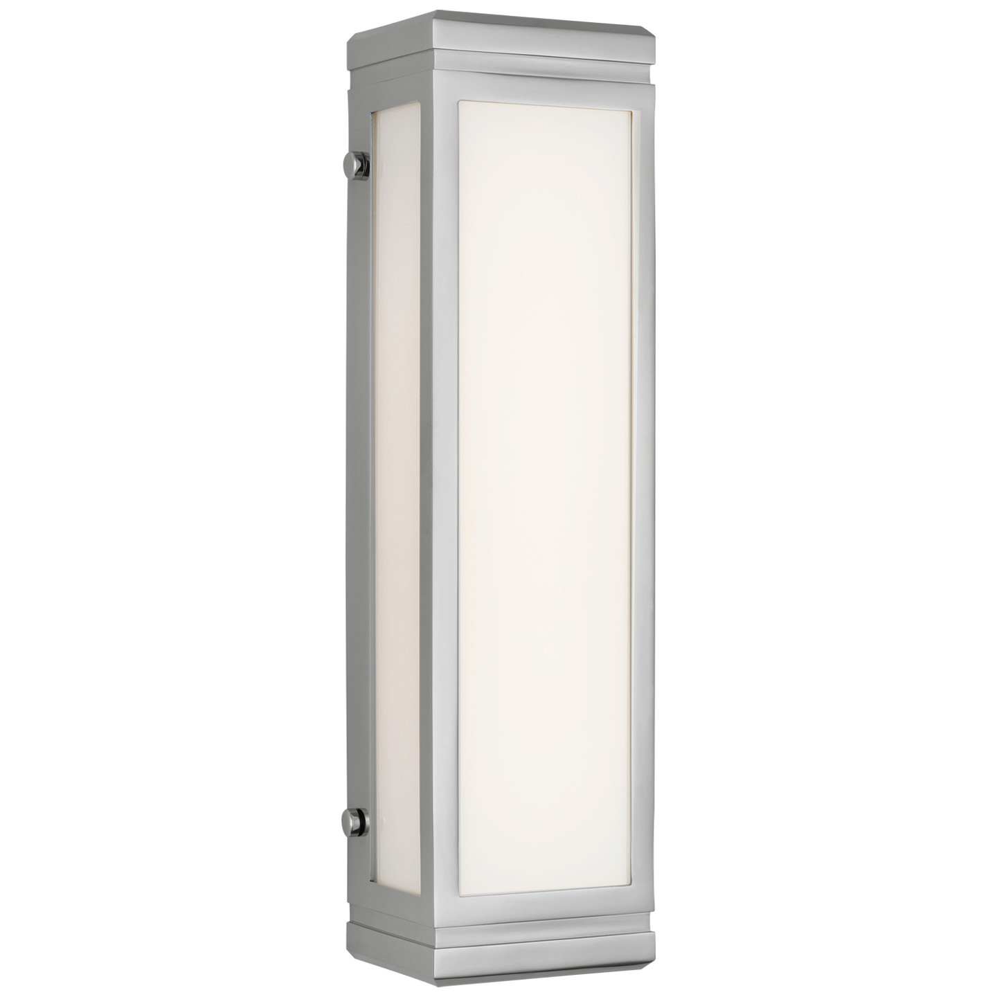 Hayles 17" Bath Light in Polished Nickel with White Glass | Visual Comfort
