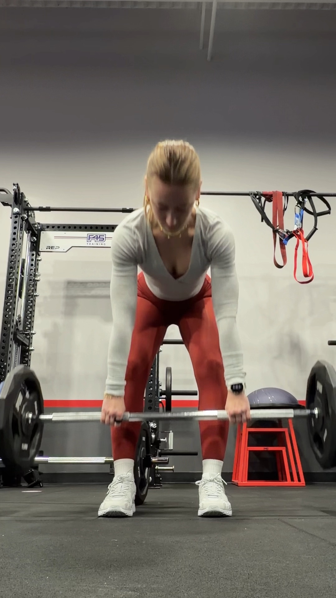 2/3/26 Morning workout fit details 🤍 Wearing my red Set Active activewear set in an XS top and bottom, layered with my gray Aerie wrap top. Finished with my go-to Aritzia socks, Garmin watch, and Nike sneakers for training days



#LTKmorningroutine #LTKfitnessgoals #LTKActive