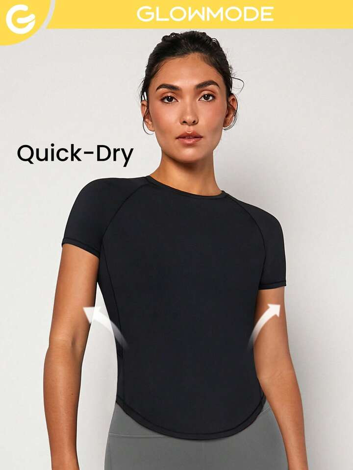 GLOWMODE Power Play Quick-Dry Tee Fitted Shirt | SHEIN USA | SHEIN