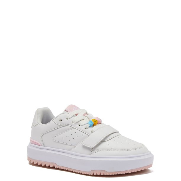 Justice Little Girl & Big Girl Beaded Low Court Sneaker, Sizes 13-6 - Walmart.com | Walmart (US)