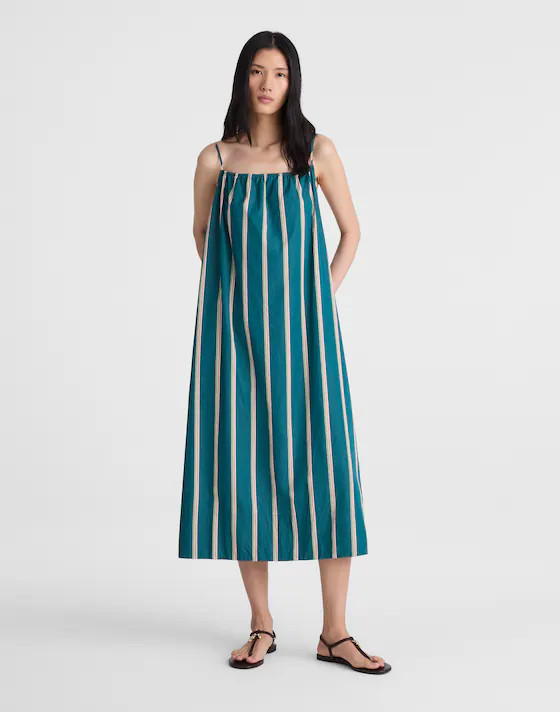 Madewell x Shopbop Gathered A-Line Midi Dress | Madewell