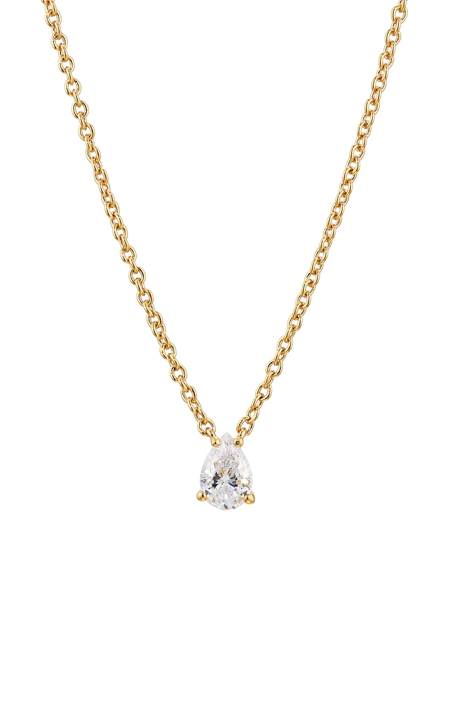 Modern Luv Small Pear Cubic Zirconia Pendant Necklace | Nordstrom
