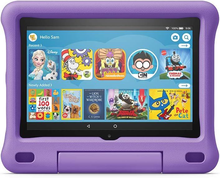 Fire HD 8 Kids tablet, 8" HD display, ages 3-7, 32 GB, Purple Kid-Proof Case | Amazon (US)