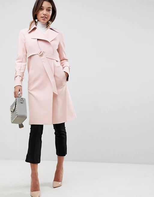 ASOS Bonded Trench with D-Rings | ASOS US