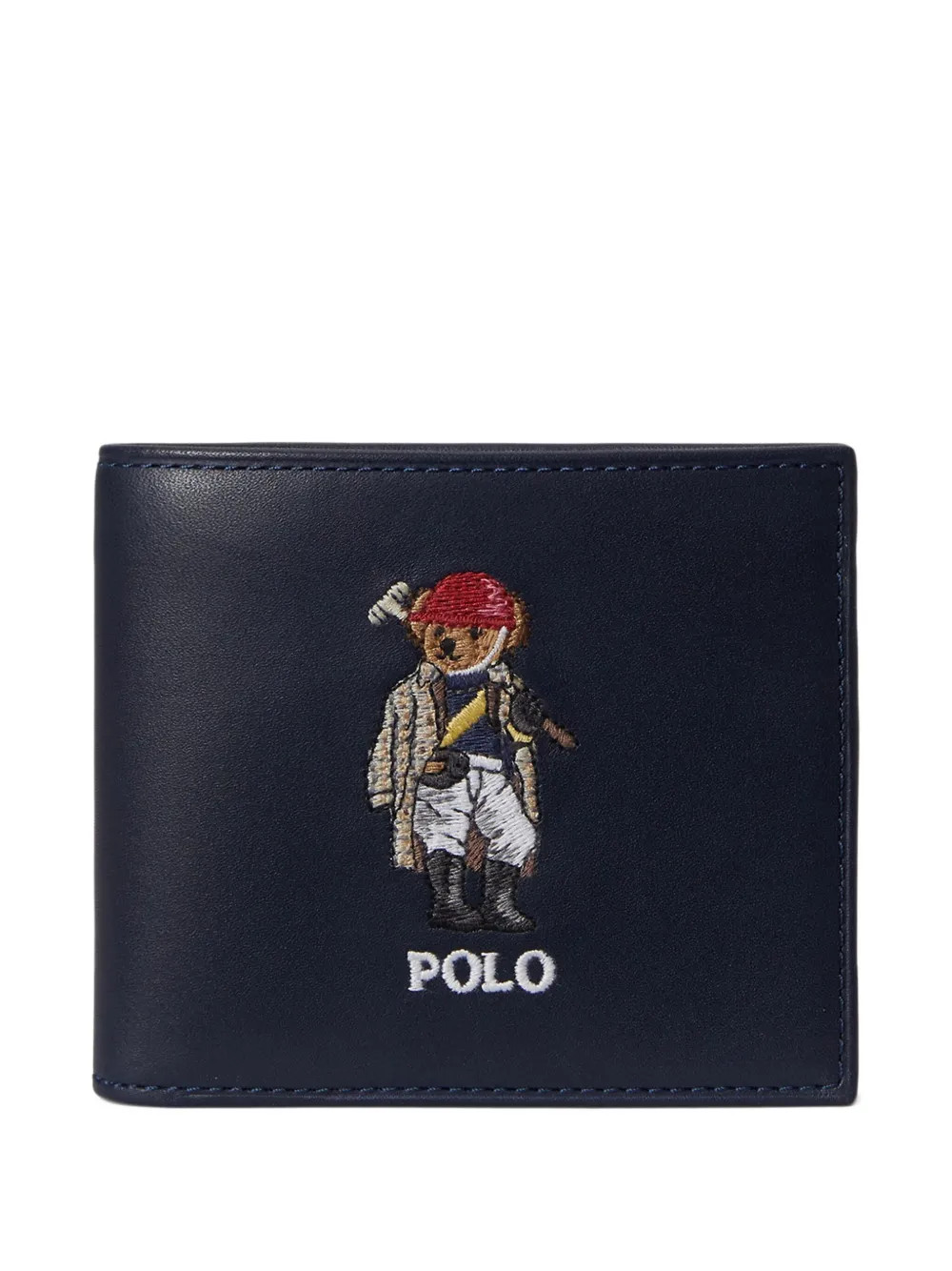 Polo Ralph Lauren Polo Bear leather billfold wallet - Blue | Farfetch Global