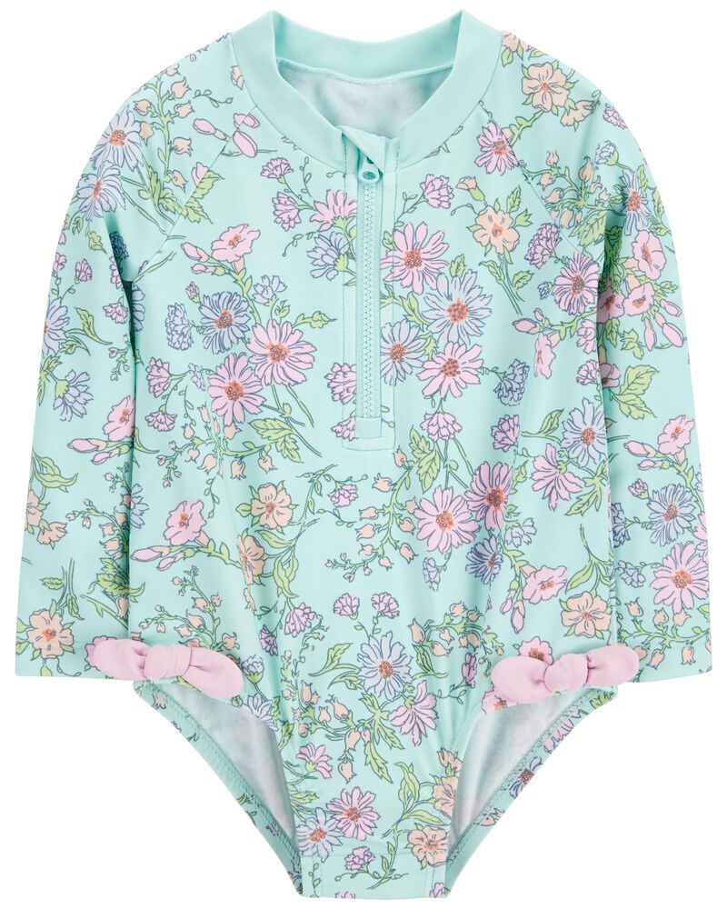 Baby Floral Print 1-Piece Rashguard | Carter's