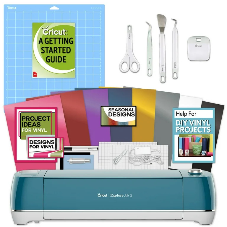 Cricut Explore Air 2 Machine Bundle with Tool Kit and Vinyl - Peacock - Walmart.com | Walmart (US)