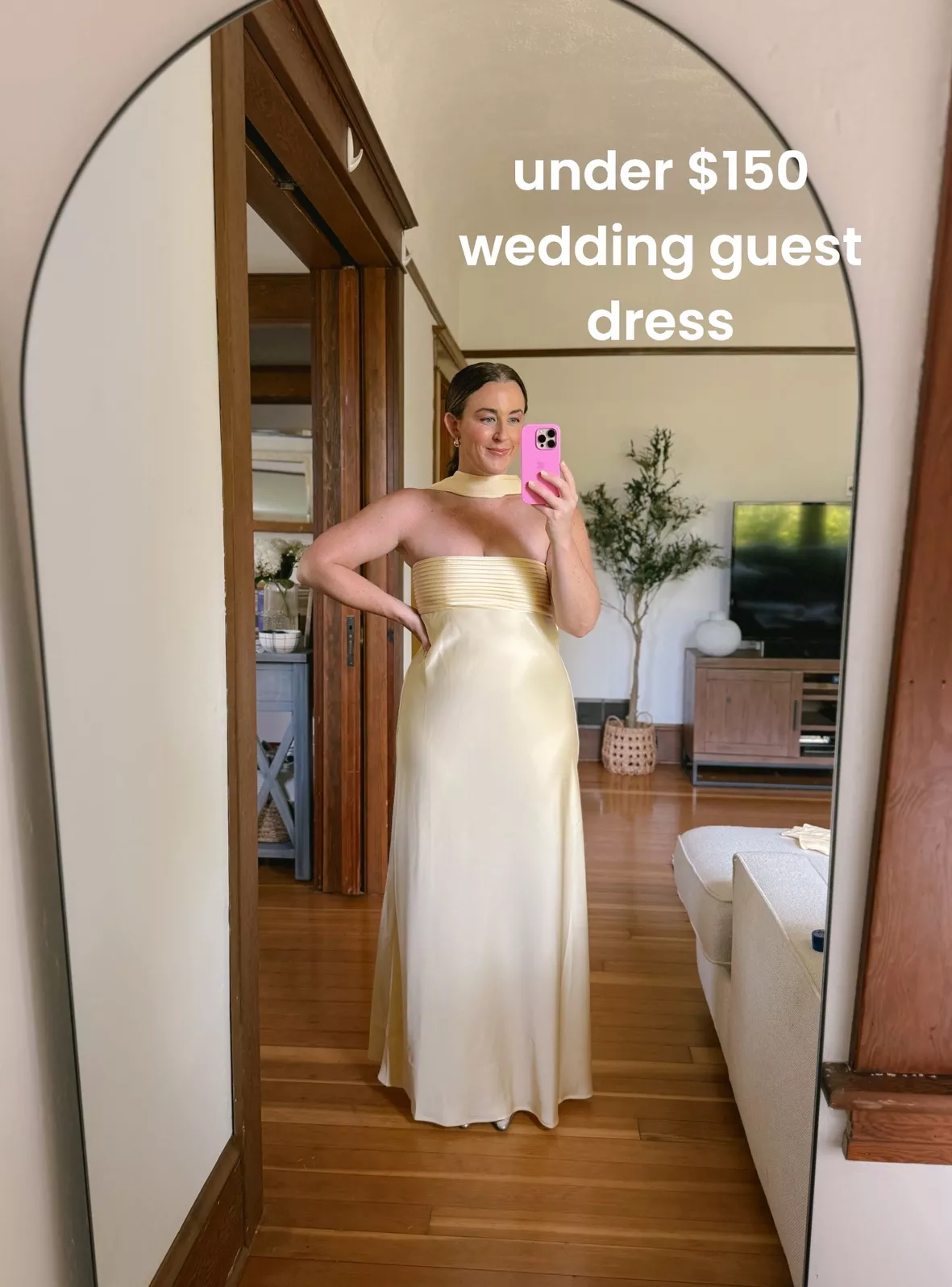 butter yellow wedding guest dress ZAPAKA Women A-Line Maxi Off the Shoulder Ruched Dress with Pockets, Yellow / US24W crafted from high Leely Women Butter Yellow Floral