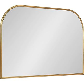 Kate and Laurel Caskill Modern Arched Wall Mirror, 36 x 24. Gold, Decorative Wide MIdcentury Mirr... | Amazon (US)