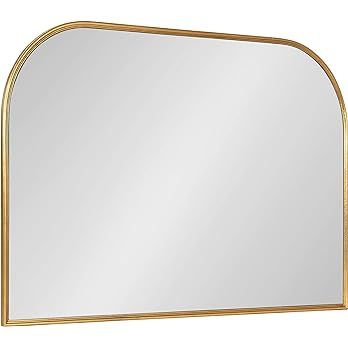 Kate and Laurel Caskill Modern Arched Wall Mirror, 36 x 24. Gold, Decorative Wide MIdcentury Mirr... | Amazon (US)