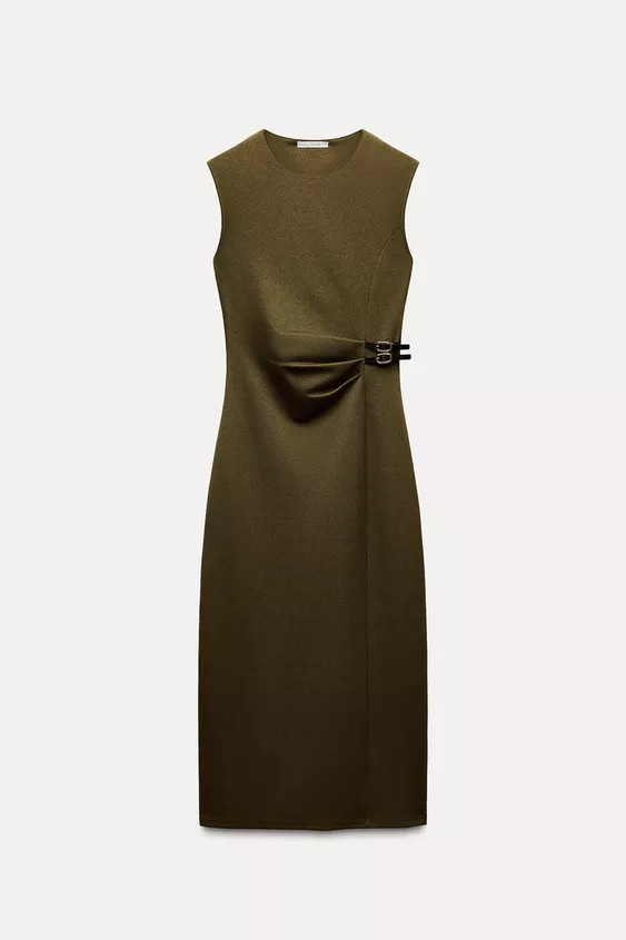 TWILL MIDI DRESS | Zara US