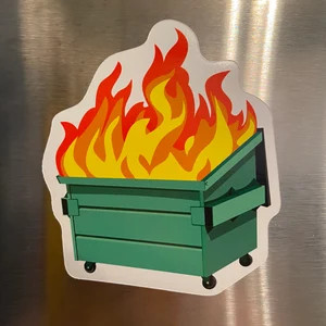 Dumpster Fire Digital Download Print | Etsy (US)