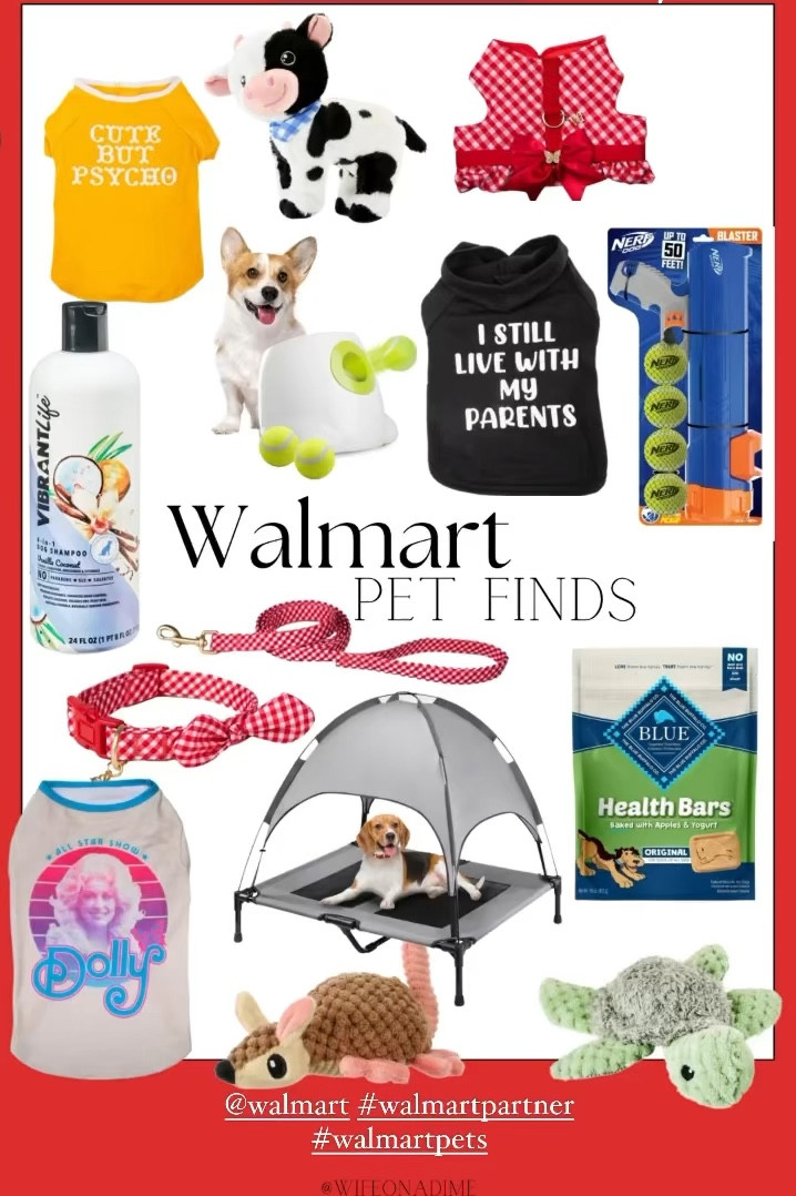 Walmart pet finds! We own many of these and highly recommend them. #walmartpartner

@walmart #summer #dogs #rescued 
Summer style, poolside, Walmart finds dog bed, dog collar, toy toys 

#LTKFamily #LTKHome