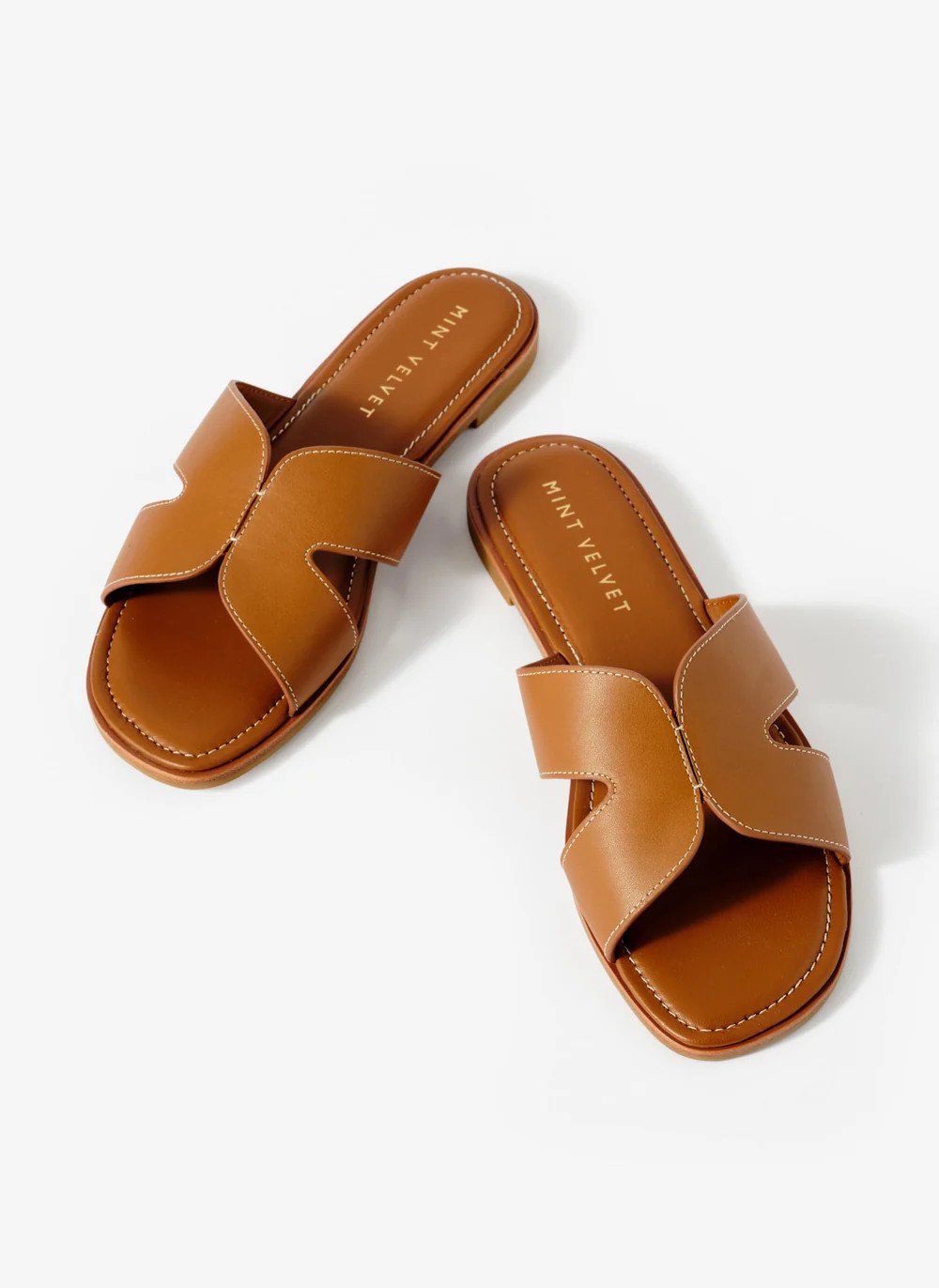 Darcy Tan Leather Sandals | Mint Velvet