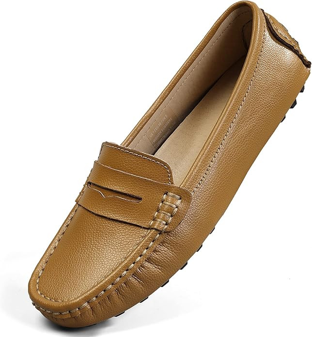 Artisure Women's Classic Genuine Leather Penny Loafers Driving Moccasins Casual Slip On Boat Shoe... | Amazon (US)