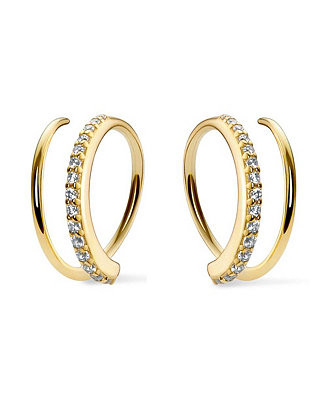 Double Hoop Earrings - Harley Pave | Macy's
