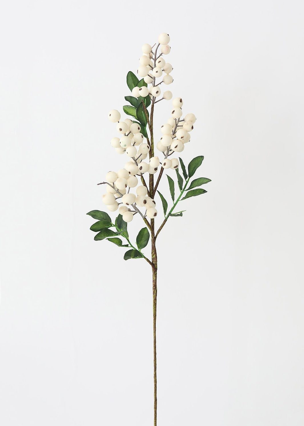 Cream Artificial Berries Branch - 24" | Afloral (US)