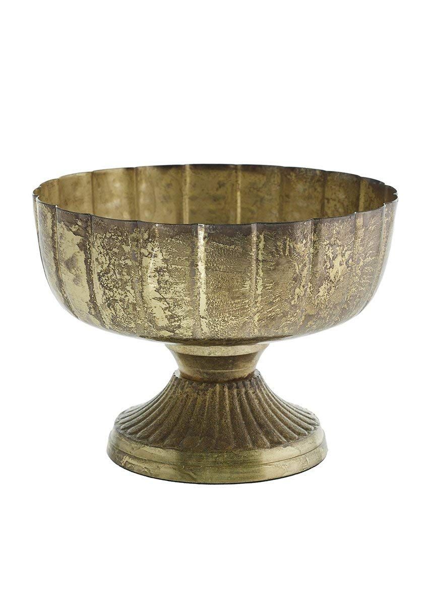 Afloral Distressed Gold Metal Compote Bowl - 5.5" Tall | Amazon (US)