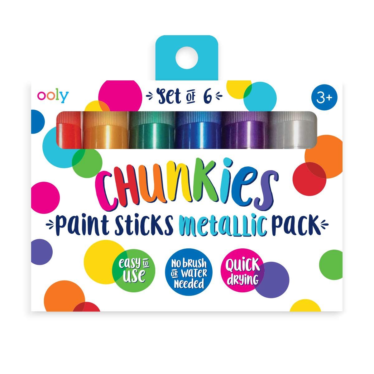 OOLY, Chunkies, Paint Sticks, Quick Drying, Set of 6 - Metallic Set | Amazon (US)