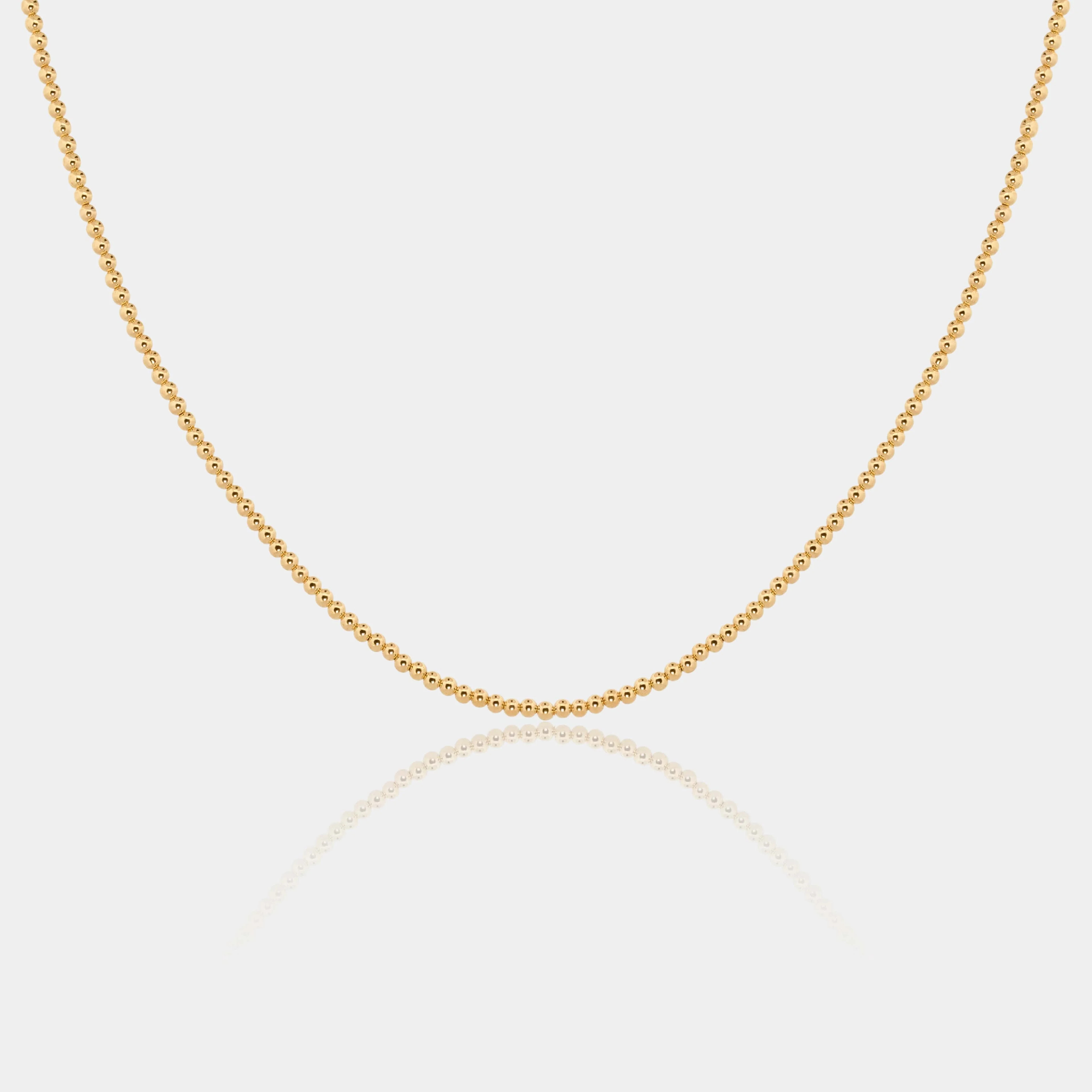 Small Gold Beaded Necklace | LINK'D THE LABEL