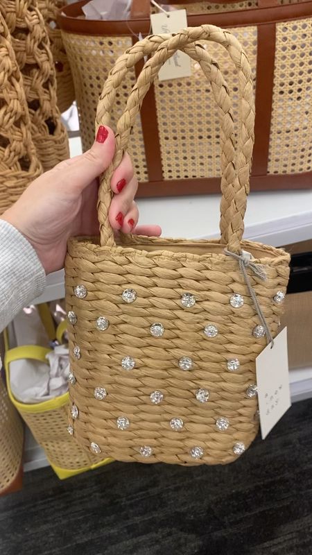 The cutest spring and summer accessories are starting to but target stores! I am loving this whicker purses and whicker bags that will be perfect for spring and summer weather!! Beach purse!! 