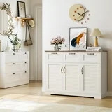 Homfa Buffet Table with 3 Drawers & 3 Doors, 47.2'' Large Wood Sideboard Cabinet for Kitchen Dini... | Walmart (US)