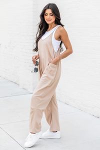 Day In The Life Mocha Jumpsuit | Pink Lily