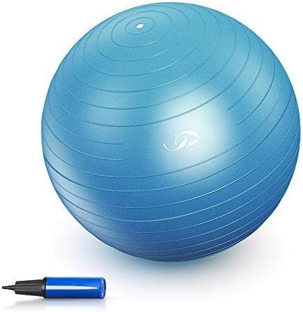 JBM Exercise Yoga Ball with Free Air Pump 200 lbs Slip-Resistant Yoga Balance Stability Swiss Bal... | Amazon (US)