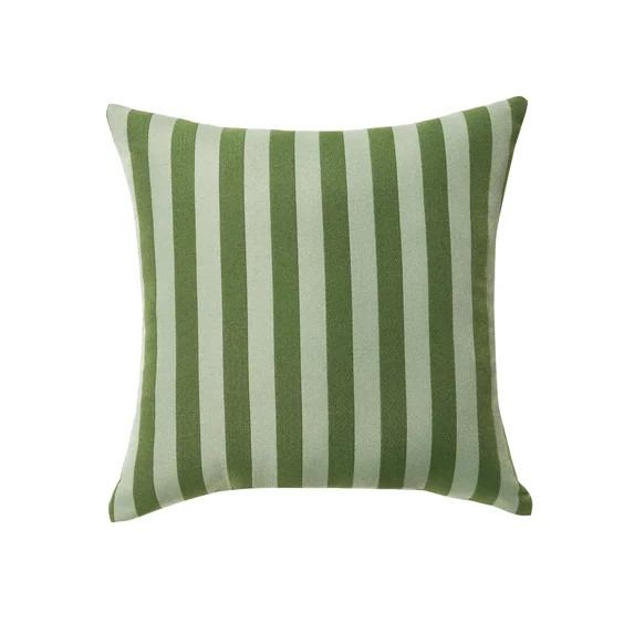 Beautiful 18" x 18" Decorative Outdoor Pillow by Drew Barrymore, Green Stripe | Walmart (US)
