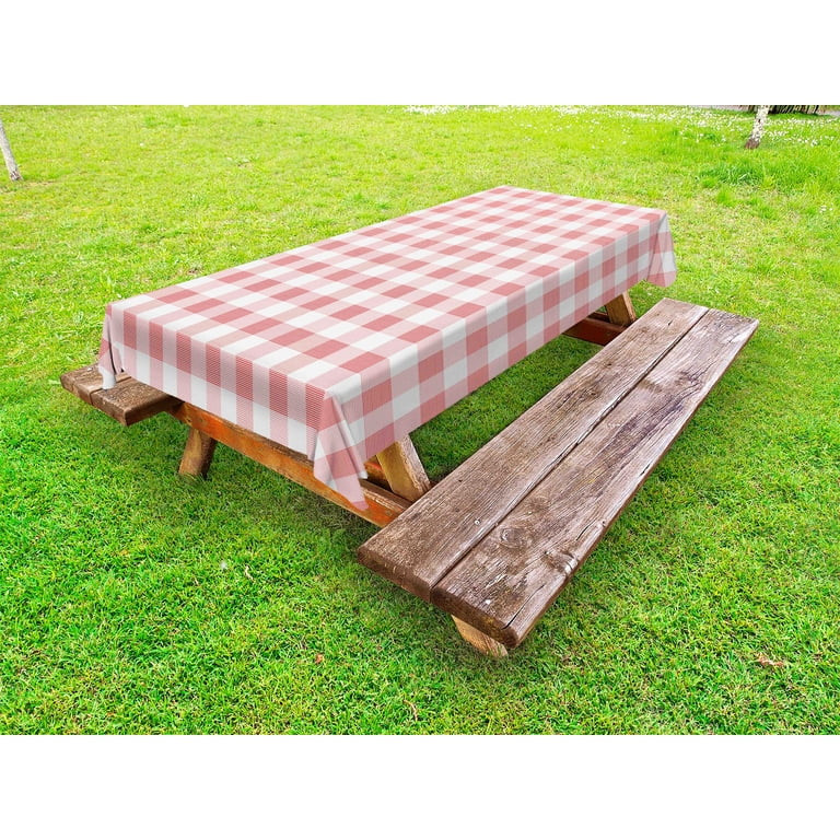 Checkered Outdoor Tablecloth, Picnic in Countryside Themed Gingham Pattern in Soft Colors Print, ... | Walmart (US)