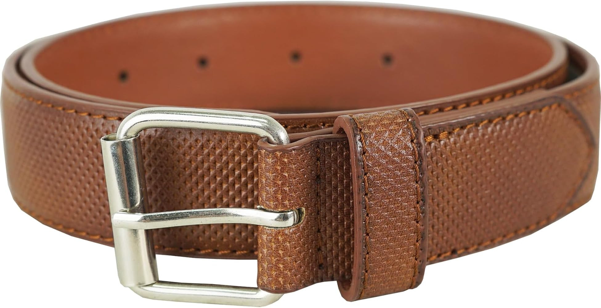 VANGELO Kid Classic Dress Belts with Silver Buckle Black Brown Cognac Ivory White Fit for Waist f... | Amazon (US)