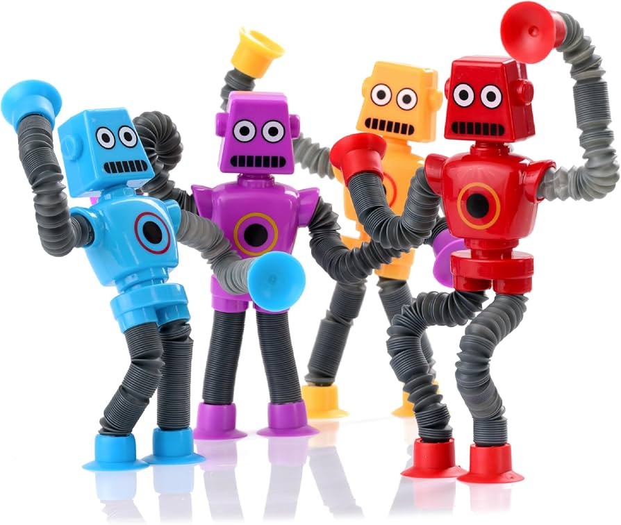nutty toys Sensory Robot Toys 4pk - Top Pop Tubes Fidget 2025 for ADHD & Autism Ages 3 4 5 6 7 8 ... | Amazon (US)