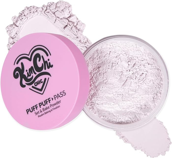 KimChiChic Beauty Puff Puff Pass Set and Bake Setting Powder for Makeup, Extra Fluffy Loose Face ... | Amazon (US)