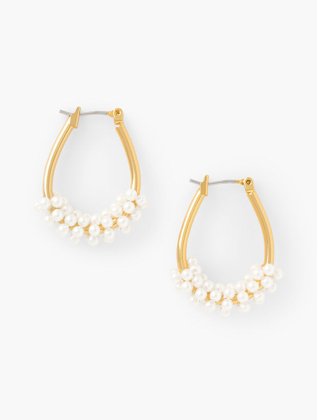 Pearl Wrapped Hoop Earrings | Talbots