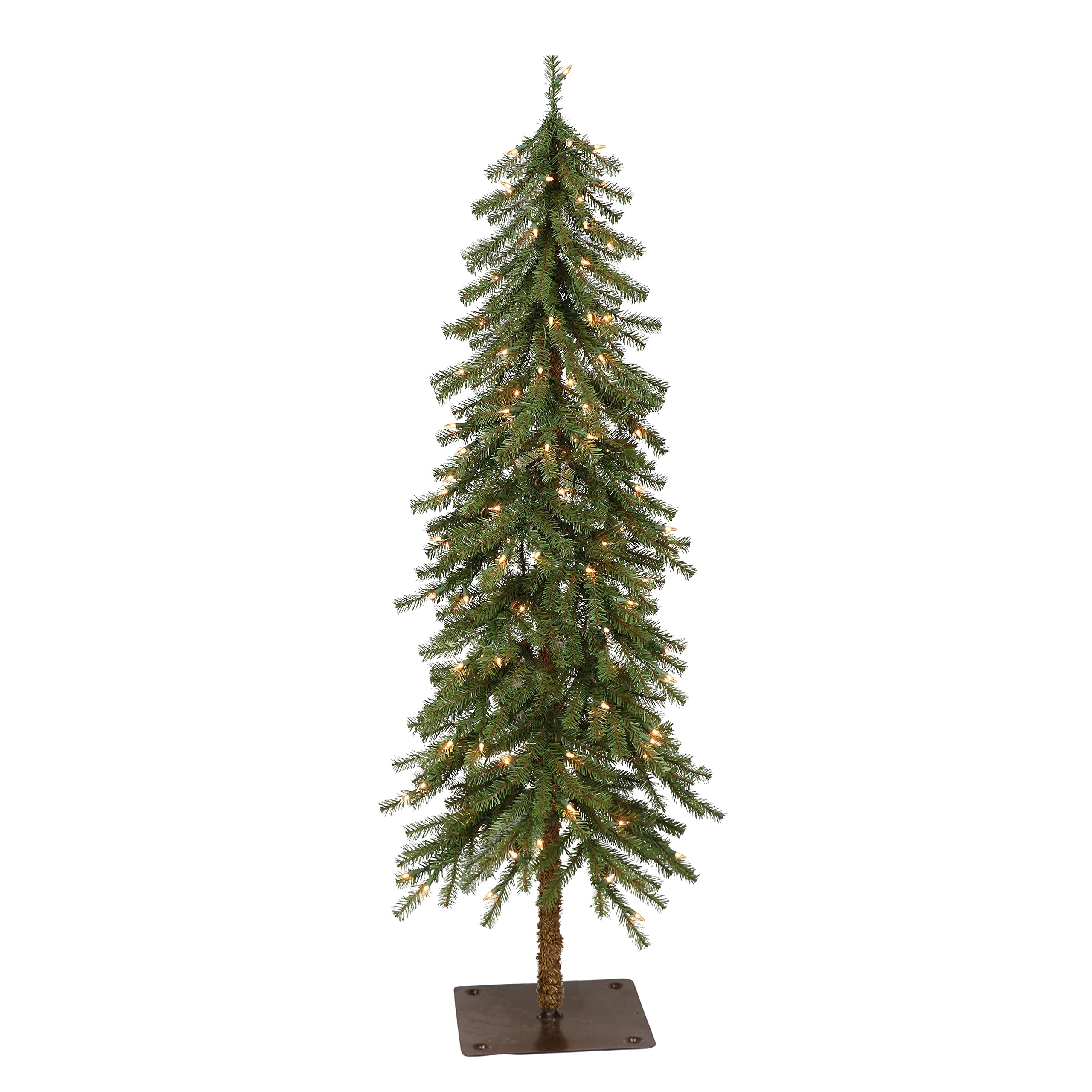 Puleo International Pre-Lit 4' Alpine Artificial Christmas Tree with 100 Lights, Green | Amazon (US)