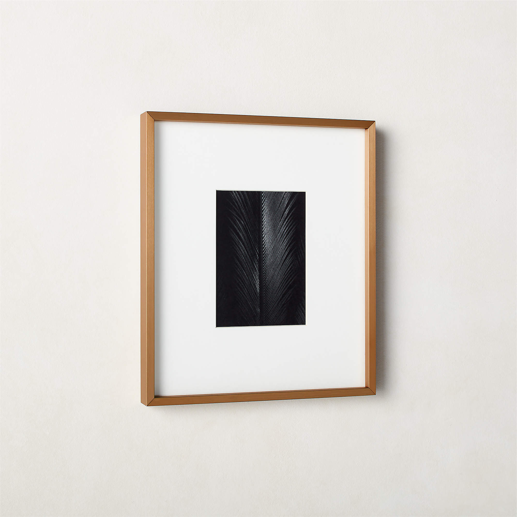 Gallery Brass Picture Frame with White Mat 5"x7" + Reviews | CB2 | CB2