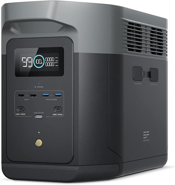 EF ECOFLOW Portable Power Station DELTA 2 Max, 2400W LFP Solar Generator, Full Charge in 1 Hr, 20... | Amazon (US)