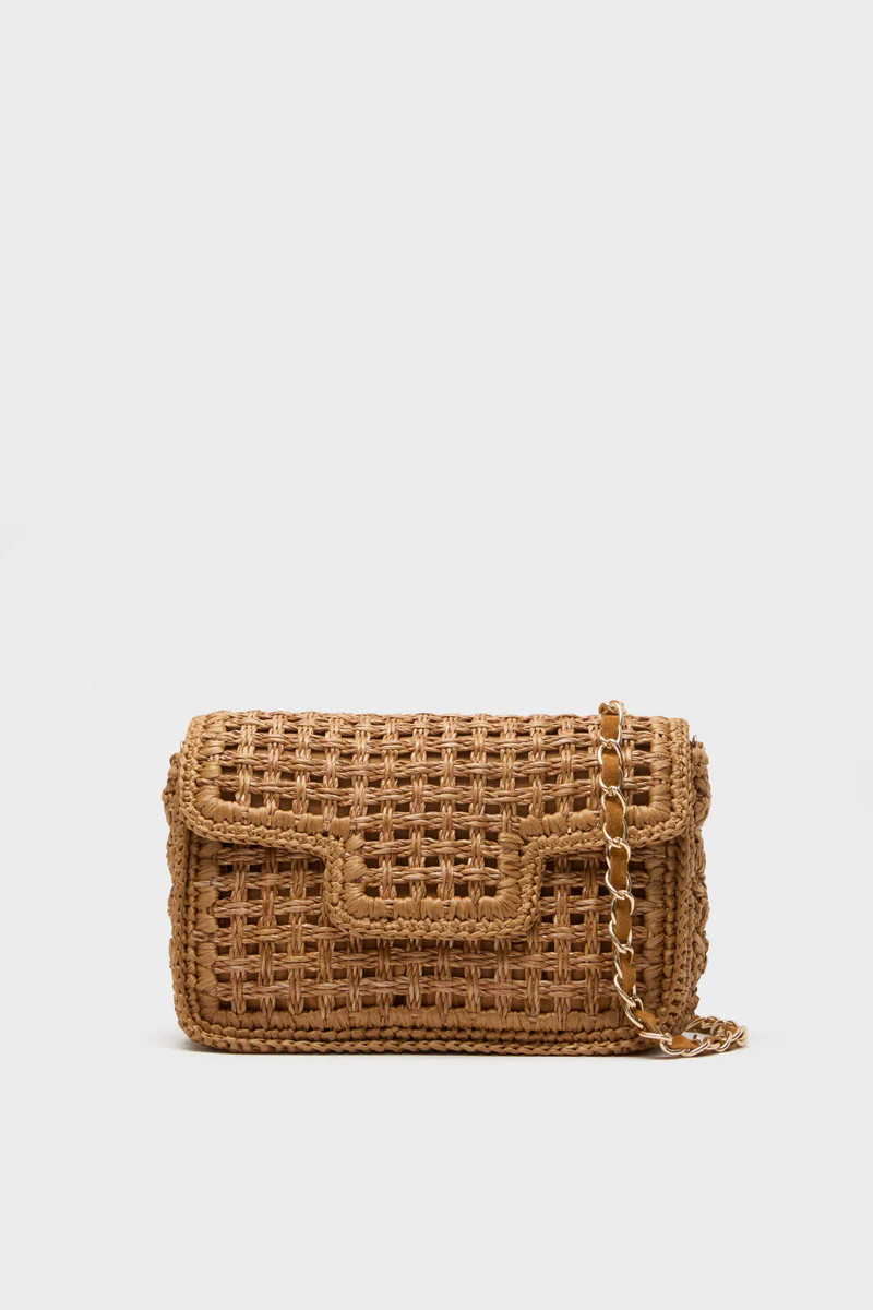 Tan Woven Crossbody | Tuckernuck (US)