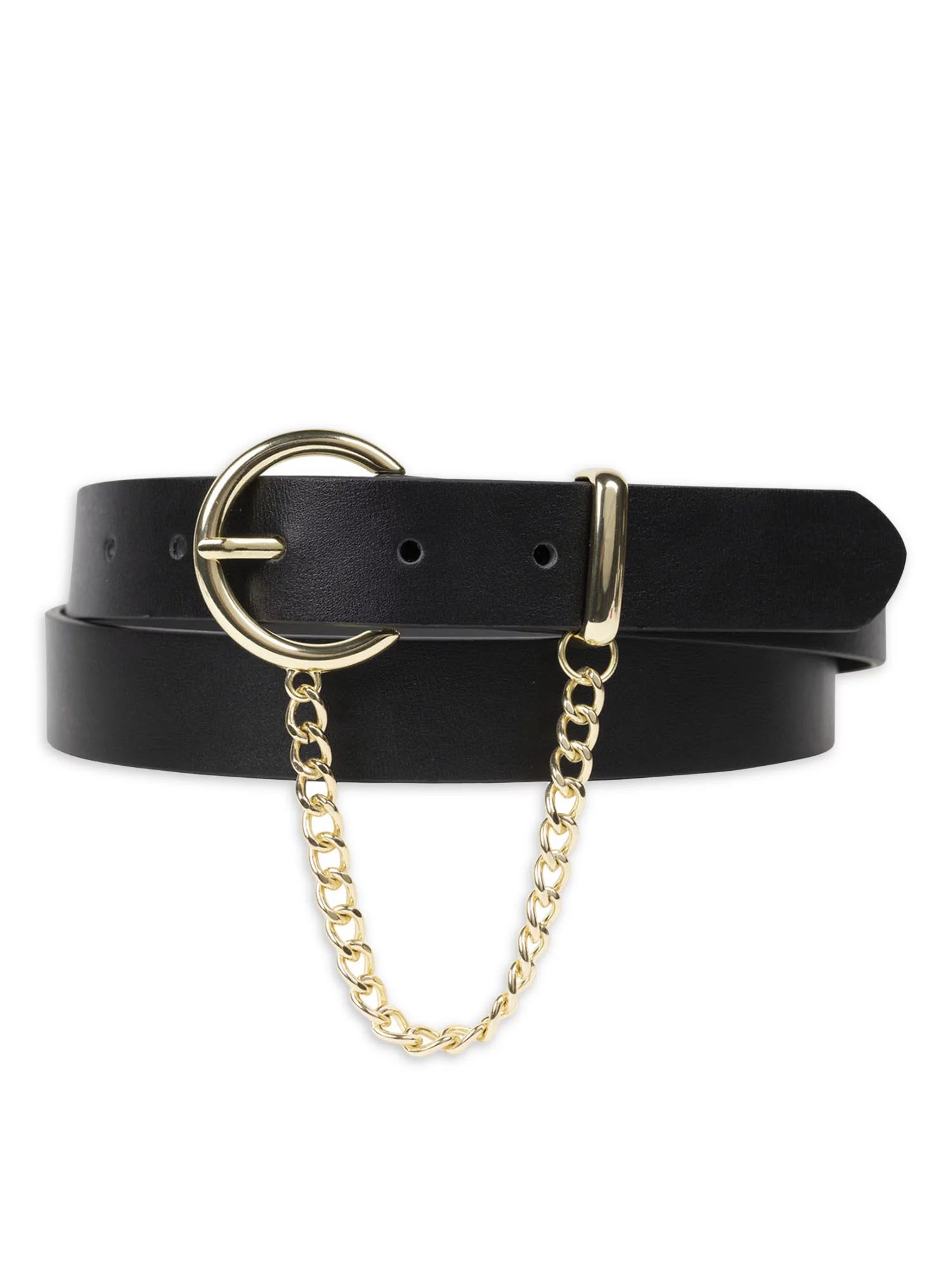 No Boundaries Women's and Women's Plus Swag Chain with Gold Belt | Walmart (US)
