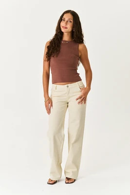 Cassidy Jeans in Cream | Grey Bandit