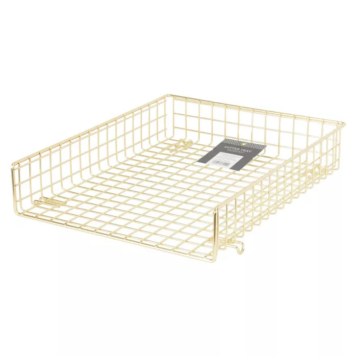 Grid Wire Letter Tray Gold - Threshold™ | Target
