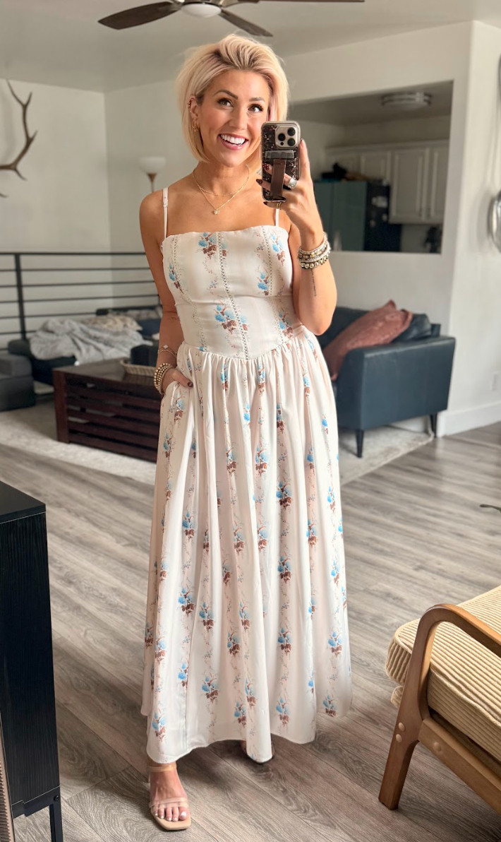 So in love with this dress! How cute would this be on Easter!!??  Dress: Medium // Shoes: TTS 

 #LTKSpringSale #LTKootd #LTKOver40