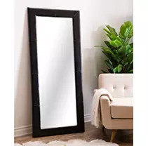 Abbyson Living Emma Leather Large Floor Mirror, Black | Sam's Club