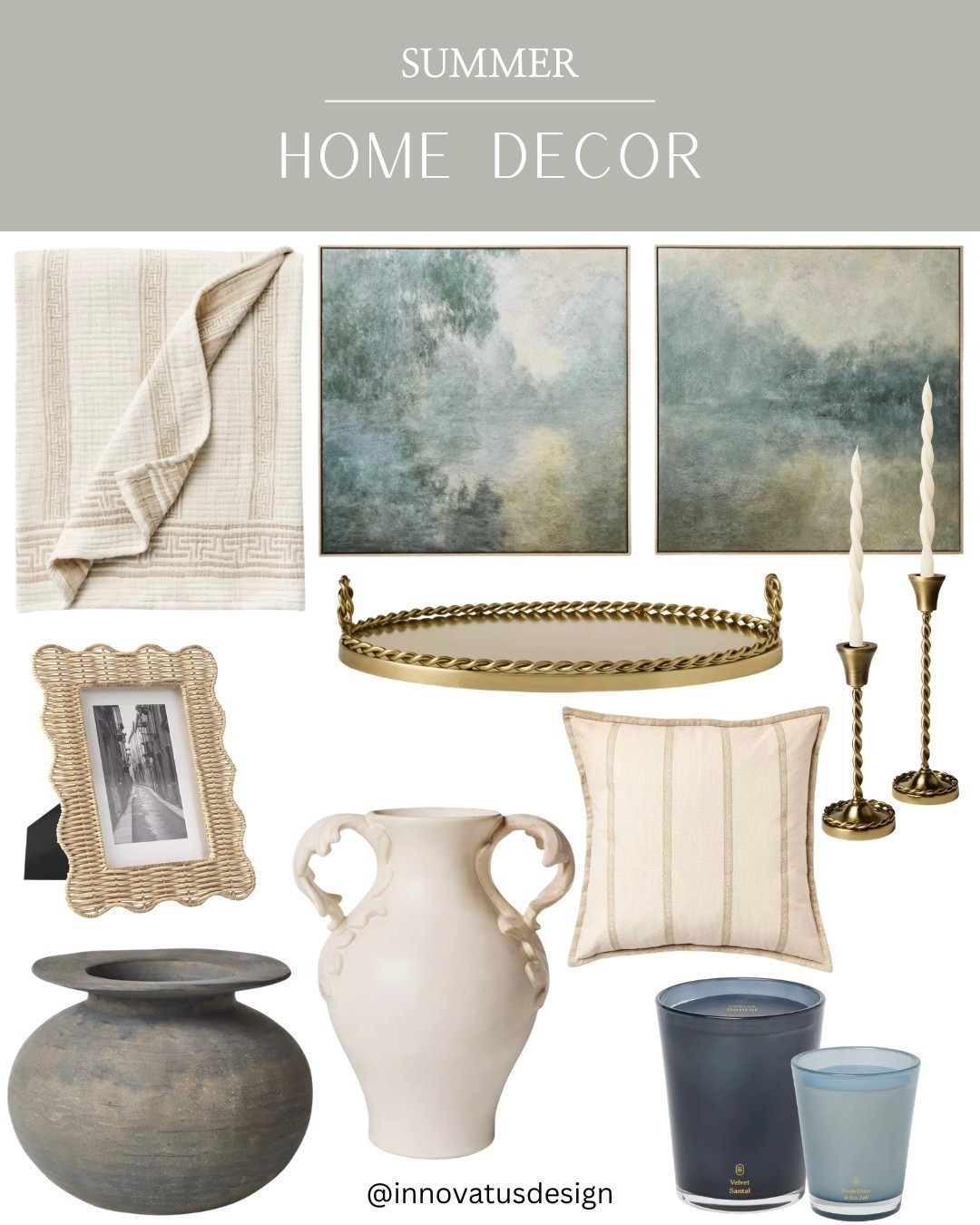 Inject a calming coastal look to your home this summer with these home decor picks! Add rope and rattan textures to add warmth and a classic mix of blue and white tones to nod towards the coast.

#LTKsummer #LTKhome #LTKluxury